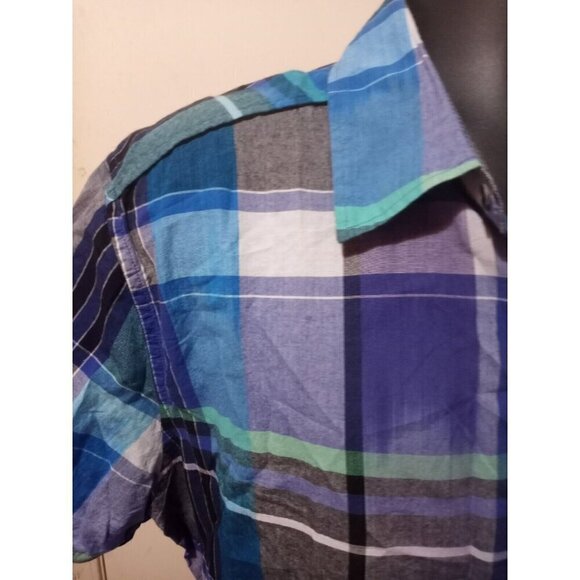 New Gap Mens Shirt Size XL Blue & Purple Checkered Original Fit Button-Up - Picture 6 of 12